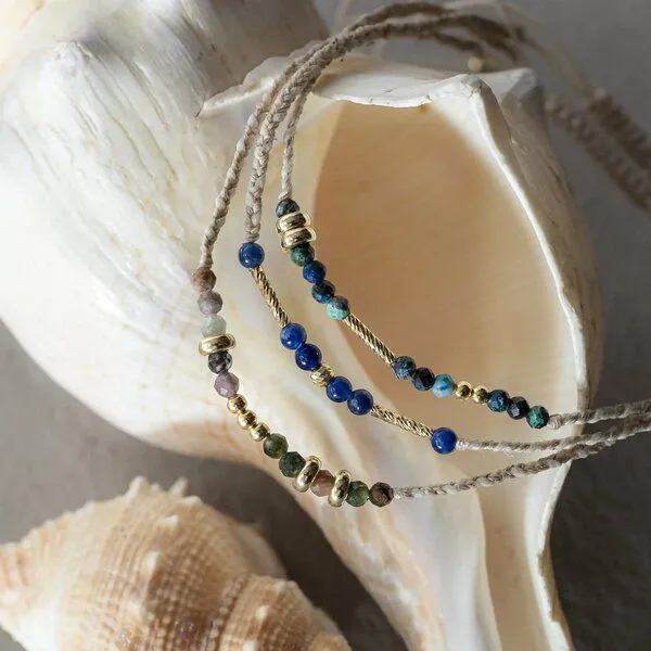 fejn jewelry fejn jewelry Armband 'tourmaline' - mit Turmalin und Bananenfasern, Sodalite, – Produktbild 2 von 4