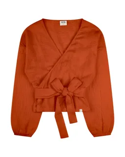 MATONA MATONA Damen vegan Wickelbluse Musselin Ziegelrot – Produktbild 1 von 1