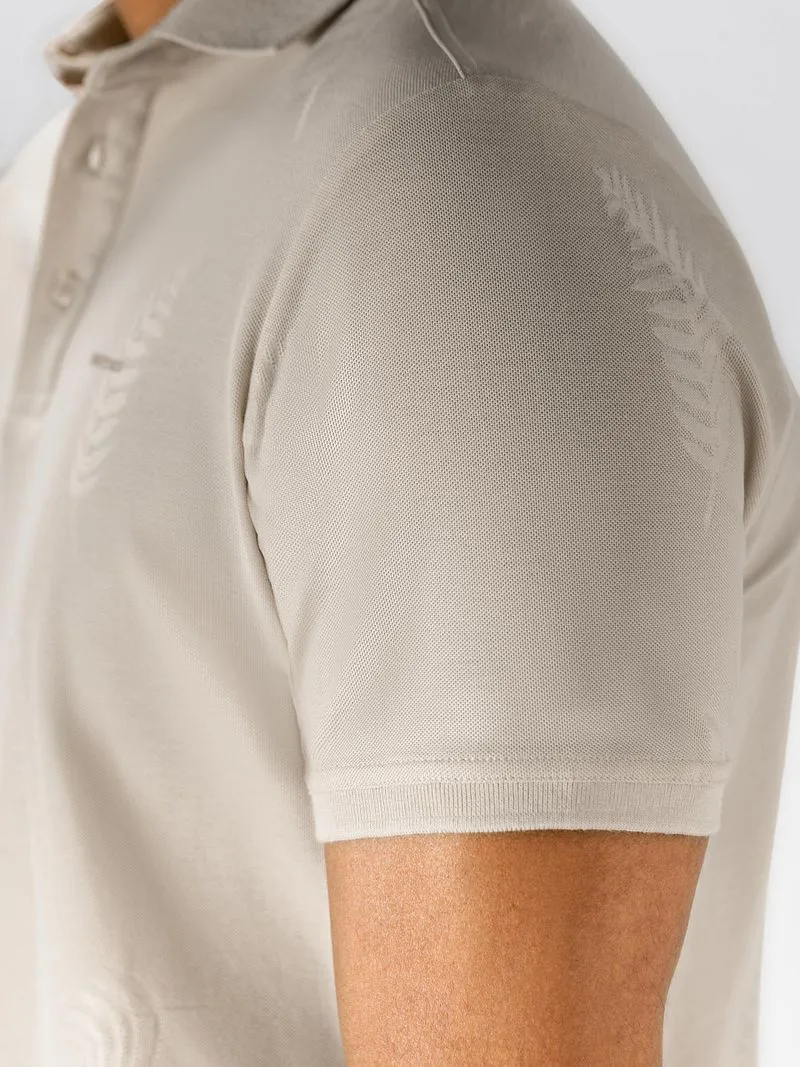 State of Art State of Art Polo Piqué Blattmuster Kit - Größe L, Wollweiß, – Produktbild 3 von 5