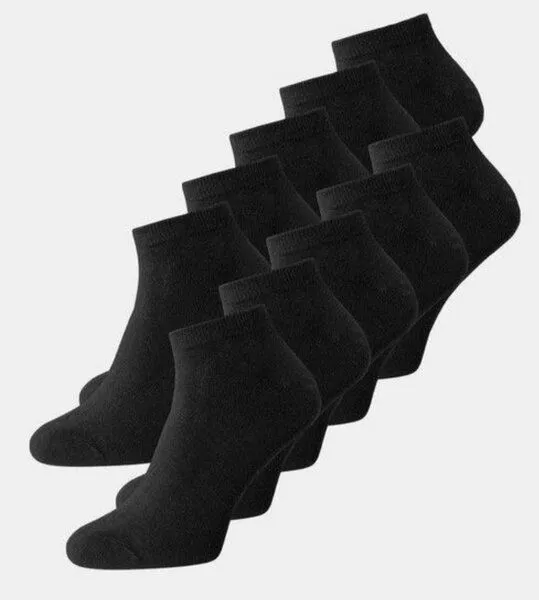 BLS Organic BLS Organic 10er Pack 98% Biobaumwolle Sneaker Socken Unisex, Schwarz, – Produktbild 1 von 1
