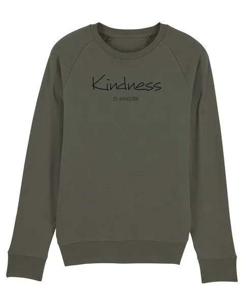 Human Family Human Family Bio Herren Sweatshirt "Practice - Kindness", Khaki, – Produktbild 1 von 3