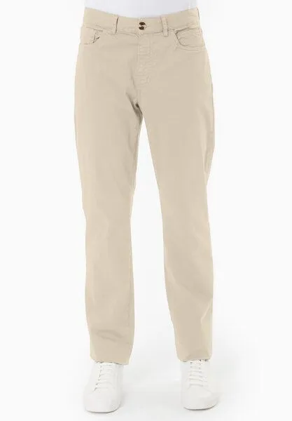 ORGANICATION ORGANICATION Regular-Fit Hose aus Bio-Baumwolle, Feather beige, – Produktbild 2 von 3