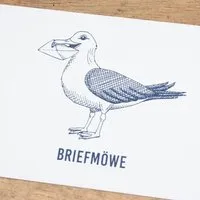 Bow & Hummingbird Bow & Hummingbird Maritime Postkarte "Briefmöwe" aus Recyclingpapier – Produktbild 1 von 1