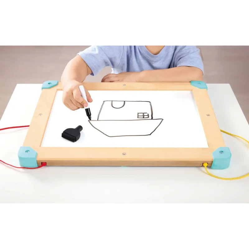 Hape Hape Labyrinth- & Tangram-Tafel Weltraum, Mehrfarbig, – Produktbild 3 von 3