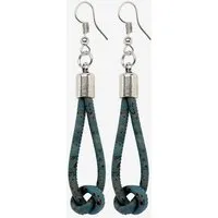 Kork-Deko Kork-Deko Stylischer Ohrring in Blau-Denim – Produktbild 1 von 1