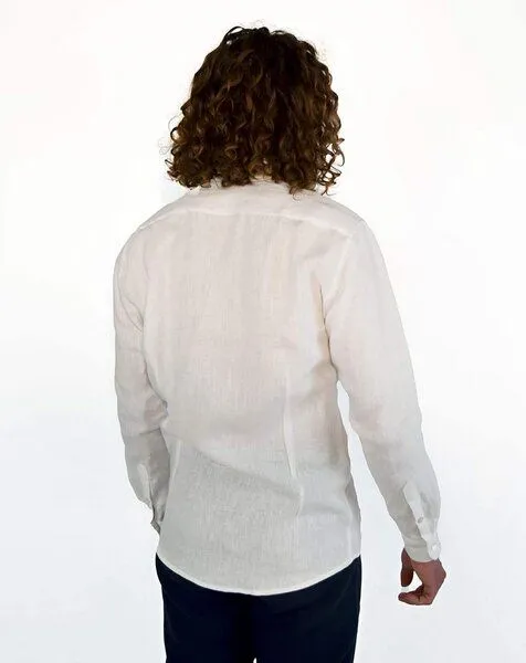 Aatise Aatise Zenith - Reines Leinenhemd Farbe Weiss slim fit - made in France, Weiß, – Produktbild 3 von 3