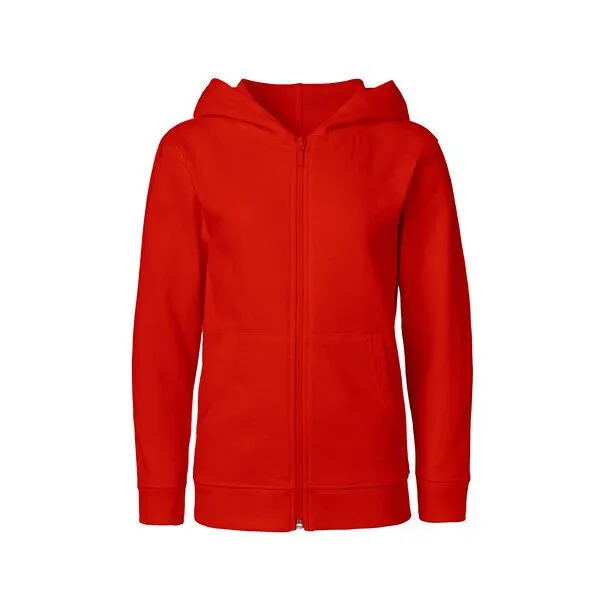 HANDGEDRUCKT HANDGEDRUCKT Unisex Kinder Zip Up Hoody "Wünsche", Red, – Produktbild 2 von 4