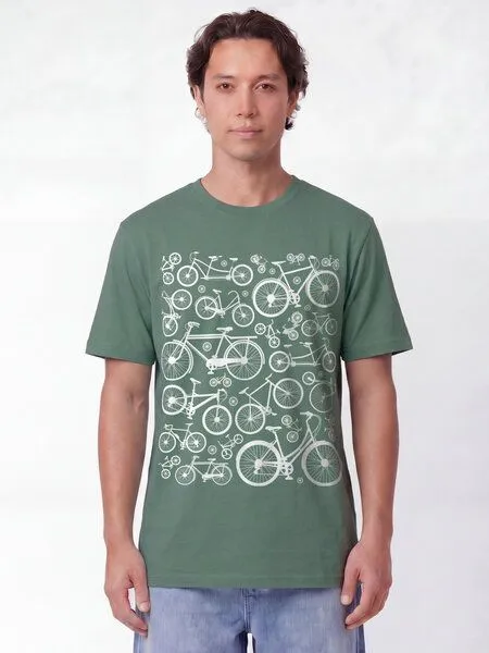 watapparel watapparel T-Shirt Unisex Fahrräder, Green bay, – Produktbild 2 von 2