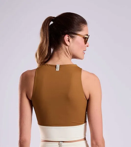 MYMARINI MYMARINI Wendbares Surftop mit Shape-Effect aus ECONYL, Argan-umber-white (braun), – Produktbild 3 von 3