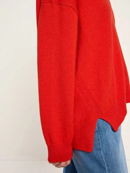 LANIUS LANIUS Pullover mit V-Ausschnitt, Red alert, – Produktbild 4 von 4