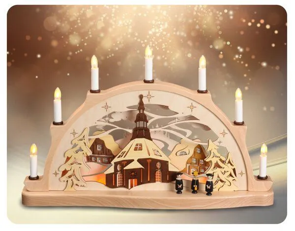 Zeidler Erzgebirge Zeidler Erzgebirge Schwibbogen Seiffener Kirche bestückt -3D Optik – Produktbild 2 von 2