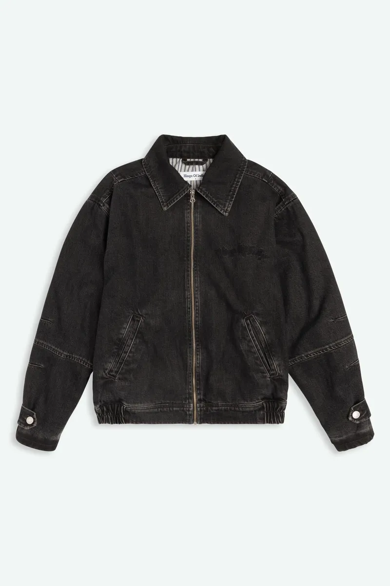 Kings Of Indigo Kings of Indigo Damen vegan Jeansjacke Deon Vilma Braun Schwarz, Schwarz, – Produktbild 2 von 2