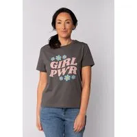 watapparel watapparel T-Shirt Frauen Girl power, Anthracite, – Produktbild 1 von 1