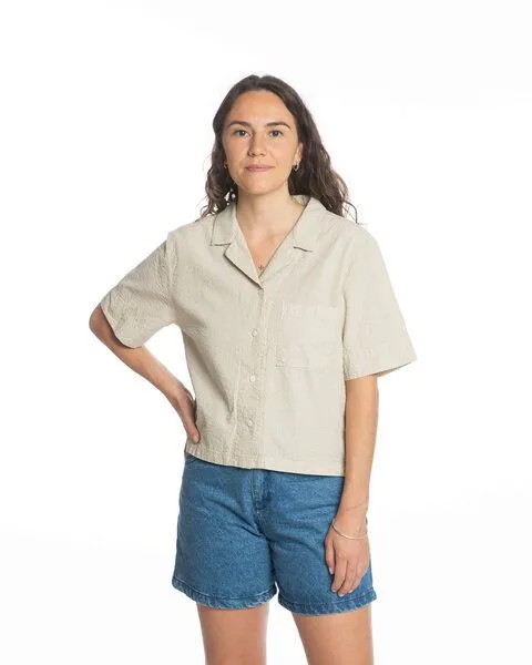 MATONA Matona Kurzärmelige Bluse | Seersucker Blouse | aus Bio-Baumwolle | GOTS-zertifiziert, Sand, – Produktbild 1 von 4