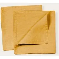 KUSHEL KUSHEL Leinen Servietten Duo, Curry gold gelb, – Produktbild 1 von 1
