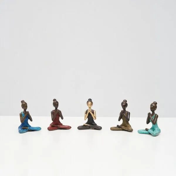 Moogoo Creative Africa Moogoo Creative Africa Bronze-Skulptur Yoga "Danielle" | by Hamidou | Unikate, Grey, – Produktbild 3 von 4
