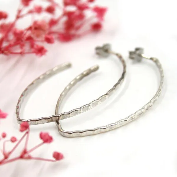 pakilia pakilia Silber Ohrringe oval Fair-Trade und handmade – Produktbild 4 von 5