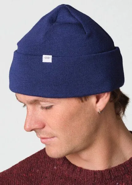 Klitmøller Collective Klitmøller Collective Fine Rib Beanie aus mulesingfreier Merinowolle, Surf blue, – Produktbild 2 von 4
