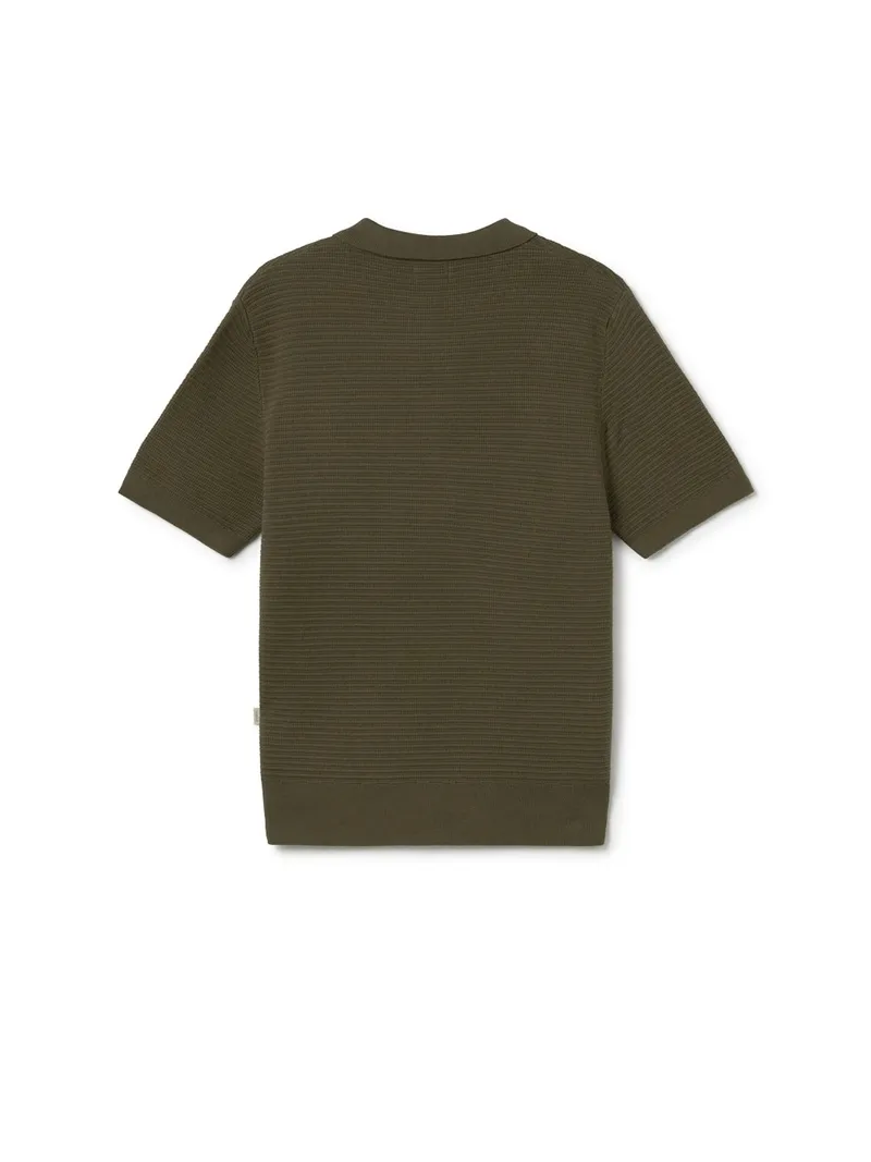 TWOTHIRDS TWOTHIRDS Herren vegan Polohemd Coetivy Khaki, Olivgrün, – Produktbild 2 von 2