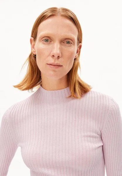 ARMEDANGELS ARMEDANGELS ALAANIA Damen Pullover Slim Fit aus Bio-Baumwolle, Pink mist, – Produktbild 3 von 4