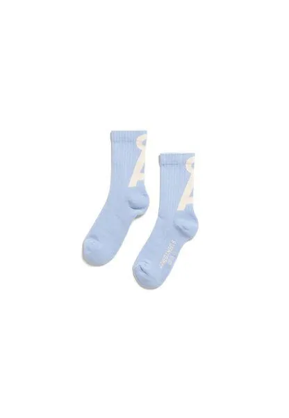 ARMEDANGELS ARMEDANGELS SAAMUS SHORT Unisex Socken aus Bio-Baumwoll Mix, Soft blue-oatmilk, – Produktbild 3 von 3