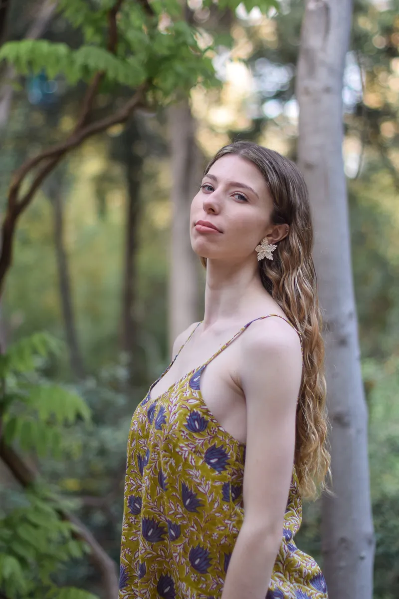 el.résidu el.résidu Damen vegan Top Priyanka Grün/Violett, Olivgrün, – Produktbild 2 von 2