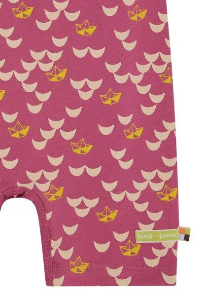 loud + proud loud + proud Babys & Kinder Spieler Druck, GOTS-zertifiziert, Rouge(rosa), – Produktbild 2 von 3