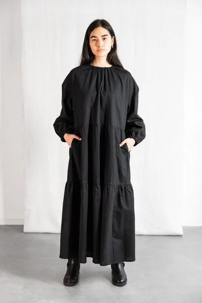 Jyoti - Fair Works Jyoti - Fair Works Bio-Baumwoll Kleid Savera, Schwarz, – Produktbild 2 von 4