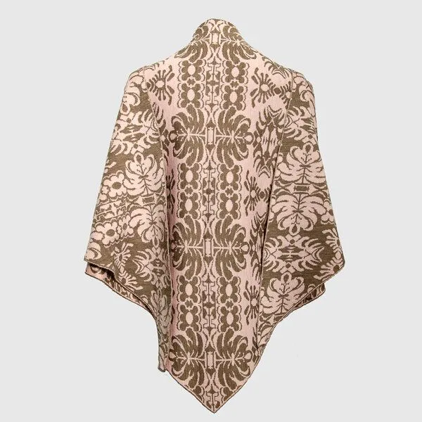 LANARTO slow fashion LANARTO slow fashion Stola, dreieckiges Schultertuch Blütenzauber aus mulesingfreier Merinowolle made in germany, Rosa, – Produktbild 1 von 4