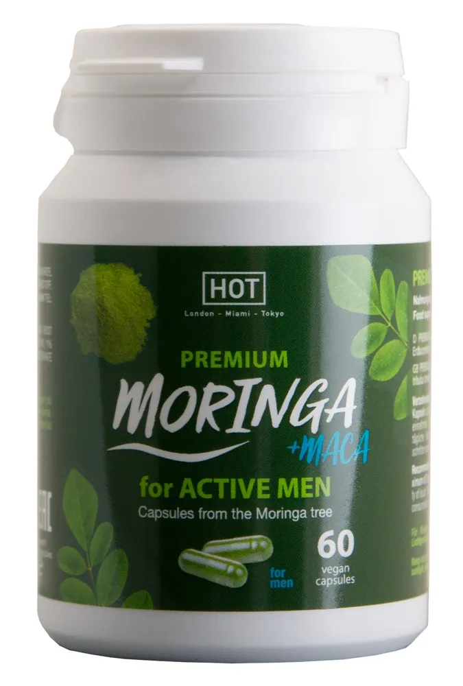 HOT „Pure Moringa + Maca Man Power“, Power-Kapseln für den (sex-)aktiven Mann – Produktbild 2 von 5