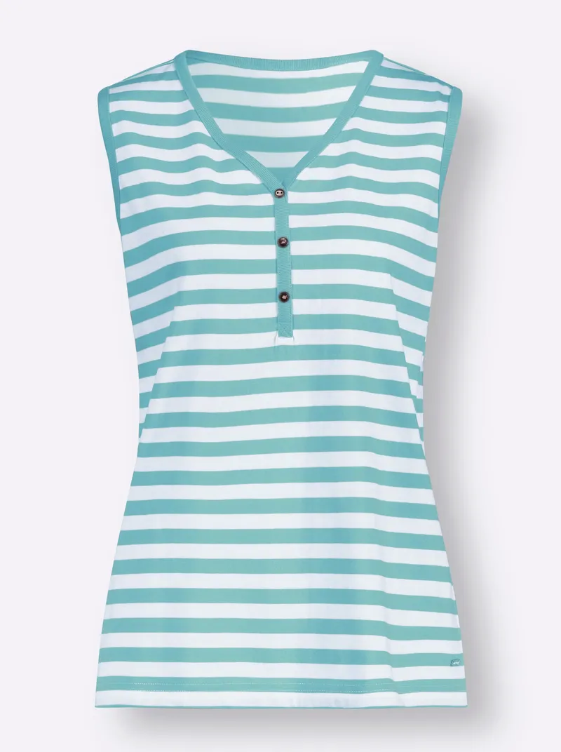 Witt Ringelshirt mint-weiß-geringelt, Mint-weiß-geringelt, – Produktbild 1 von 2