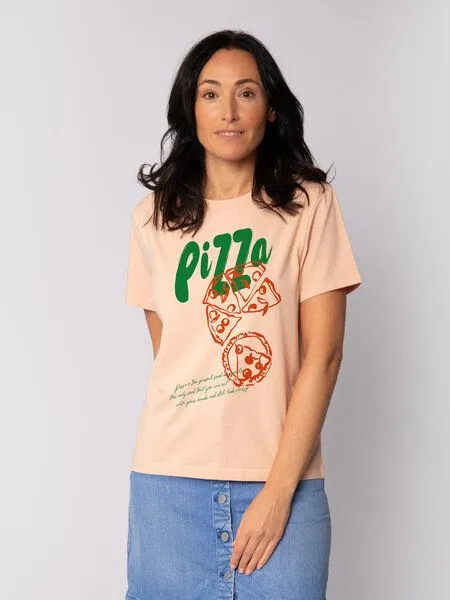 watapparel watapparel T-Shirt Frauen Pizza, Fraiche peche, – Produktbild 1 von 4