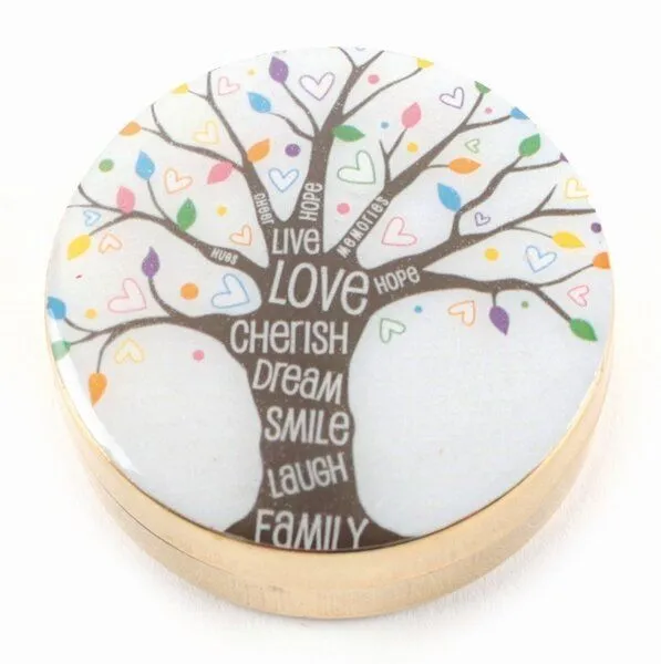 El Puente El Puente Dose "Baum des Lebens" | Fair Trade & Handmade aus Indien, Gold, – Produktbild 1 von 1