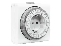 Mechanische Zeitschaltuhr, kompakt, weiß – Produktbild 1 von 1