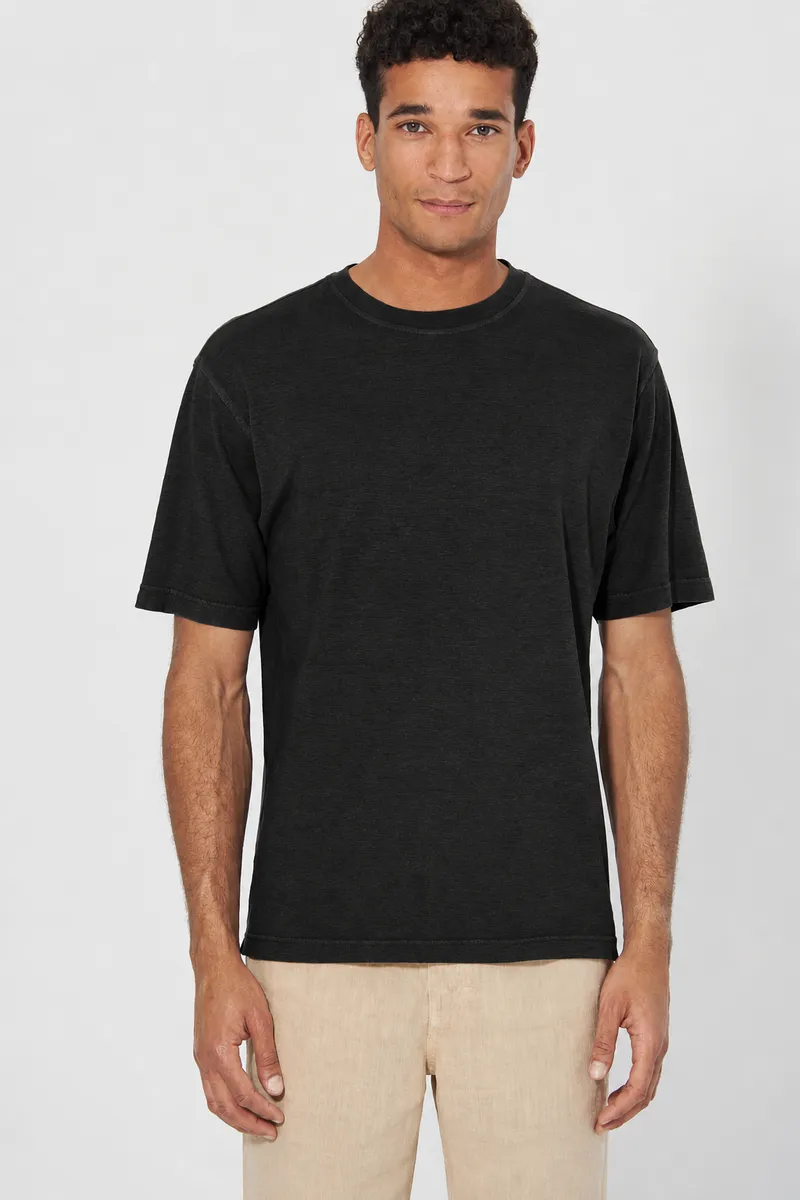 HempAge Hempage Herren vegan T-Shirt Basic Schwarz, Schwarz, – Produktbild 2 von 2