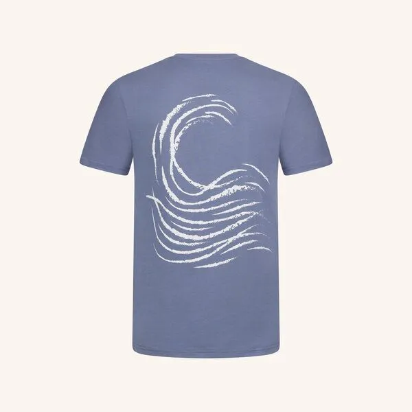 NORDLICHT NORDLICHT Statement T-Shirt Talvi Ozeanblau aus 100% Bio-Baumwolle – Produktbild 1 von 3