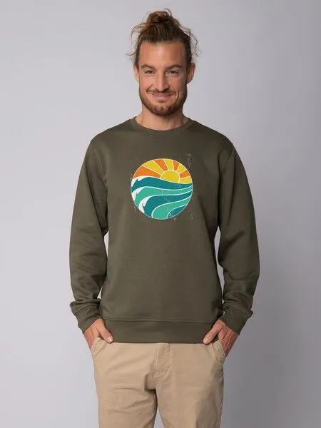 watapparel watapparel Sweatshirt Unisex Summer Sun, Khaki, – Produktbild 2 von 3