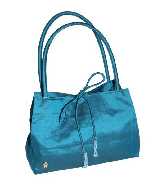 Schönes aus Indochina Schönes aus Indochina Handtasche mit Quasten aus Seide, Bunt, – Produktbild 1 von 4