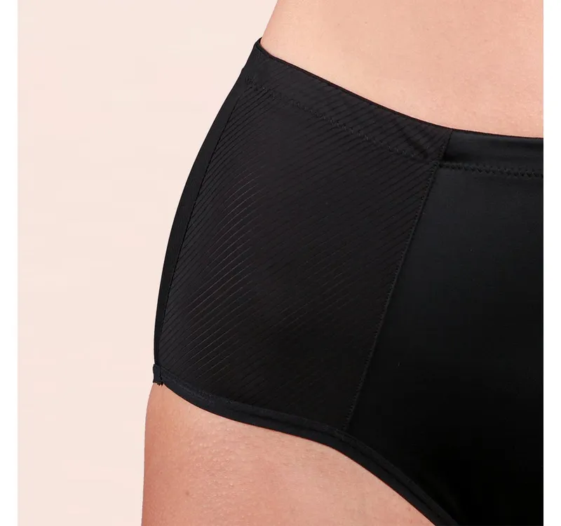 Taynie Taynie Periodenslip Highwaist ultra - Periodenunterwäsche sehr starke Blutung - Damen (Spar-Set, 3-St., 3er-Pack) Auslaufsichere Periodenunterwäsche / Periodenslip aus Bio Baumwolle, Schwarz, – Produktbild 3 von 5