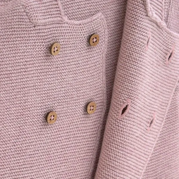 Lässig Lässig Jacke - Knitted Hoodie GOTS, Garden Explorer, Light pink, – Produktbild 3 von 3