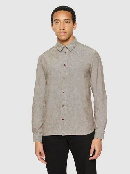 KnowledgeCotton Apparel KnowledgeCotton Apparel Flanell-Hemd Regular Fit Heavy Twill, Demitasse brown, – Produktbild 2 von 4