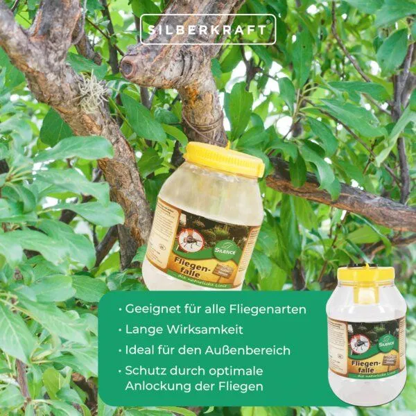 Silberkraft Silberkraft Silence Fliegenfalle: Optimaler Fliegenschutz für den Außenbereich – Produktbild 3 von 4