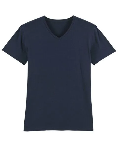 Human Family Human Family Bio Herren V-Neck T-Shirt "Change your view", Navy, – Produktbild 2 von 3