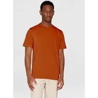 KnowledgeCotton Apparel KnowledgeCotton Apparel Basic T-Shirt O-Neck aus Bio-Baumwolle, Rot (brunt-brick), – Produktbild 1 von 1