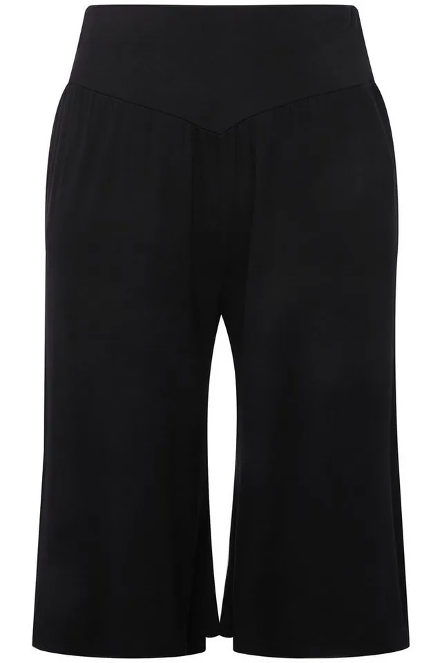 Ulla Popken Shorts Bermuda weites Bein Elastikbund Bestseller, Schwarz, – Produktbild 3 von 4