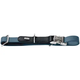 Dog Sport Dog Sport HUNTER Hundehalsung wolmar biothane x leder alu strong blau XL – Produktbild 1 von 1