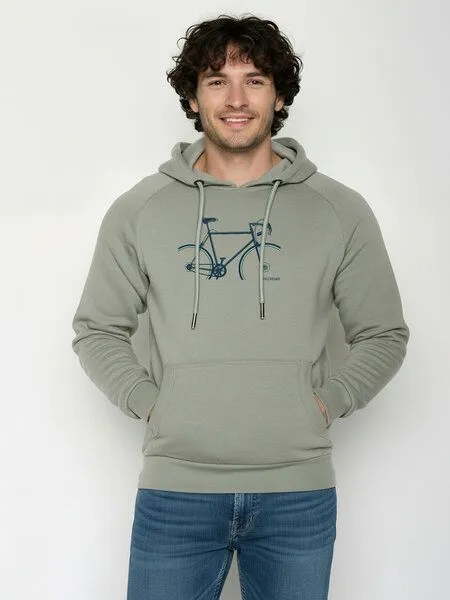 GreenBomb GreenBomb Bike Crop Trek - Hoodie aus Bio-Baumwolle mit Raglan-Arm / GOTS / Fair & Vegan, Grau (moos mint), – Produktbild 2 von 5