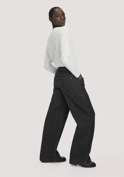 hessnatur hessnatur Jeans VONNA Super Wide Leg BETTER RECYCLING aus Bio-Denim, Black, – Produktbild 3 von 4