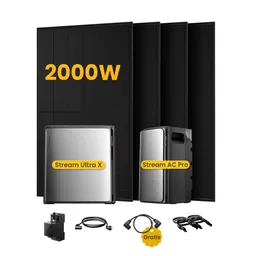 EcoFlow EcoFlow Stream Ultra X, All-in-One Speicher für Balkonkraftwerke, mit 4 x 500W Bifaziale Solarmodule, by Powerness (deal) - Stream Ultra X + Stream AC Pro | 5760Wh / 1 x Smart Meter / Selbstabholung – Produktbild 1 von 1