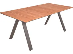 Gartentisch "DAVINA" H 180 x T 90 x H 74 cm Teak, Alu anthrazit – Produktbild 1 von 1